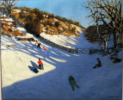 Schnee im Tal, nahe Monyash, Derbyshire von Andrew Macara